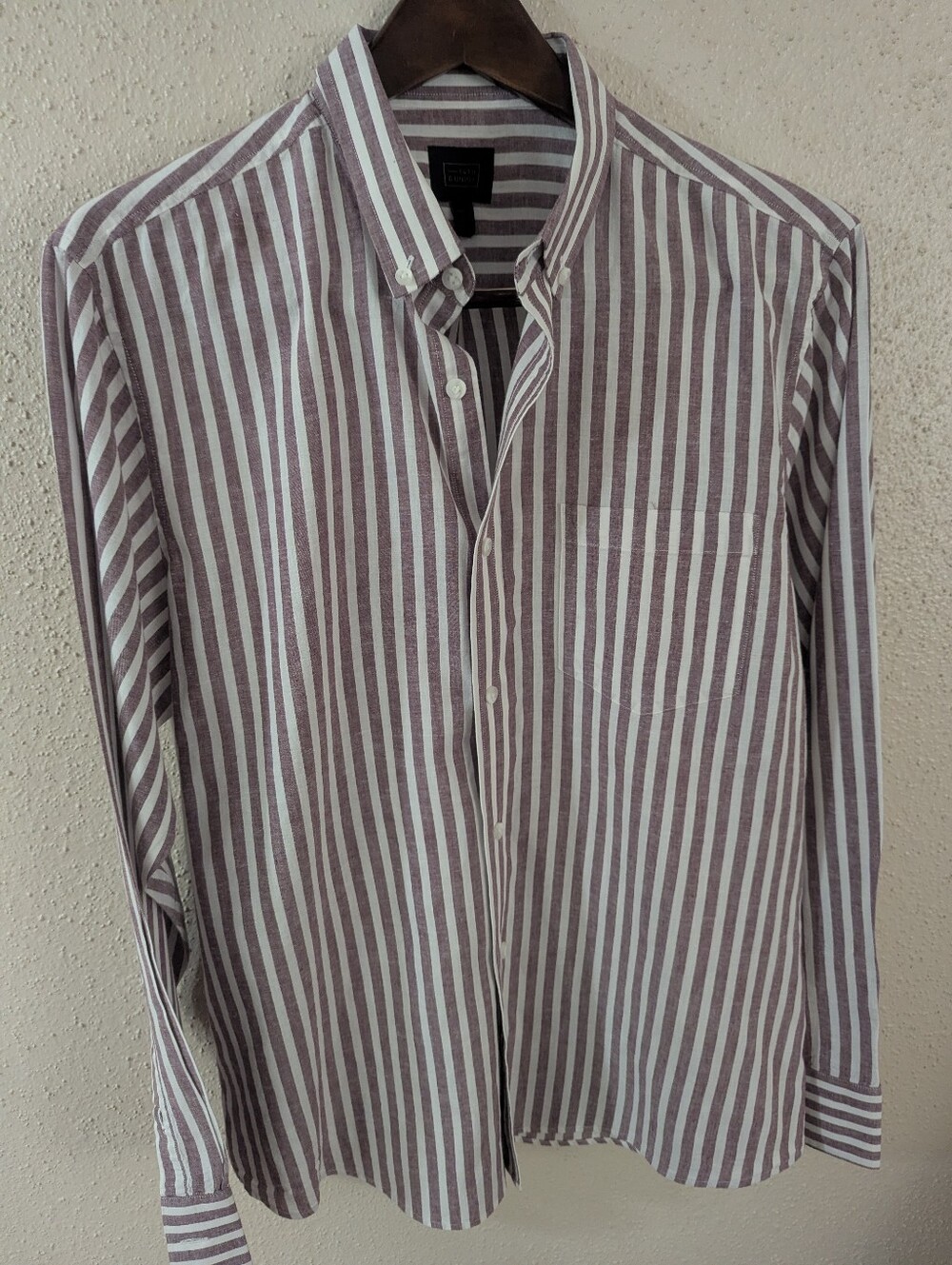 Men's 14th & Union Striped Button-Down 55% Linen 45% Cotton Size Large